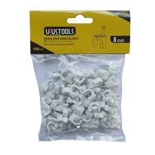 GRAPA PARA CABLE 8MM BLANCA