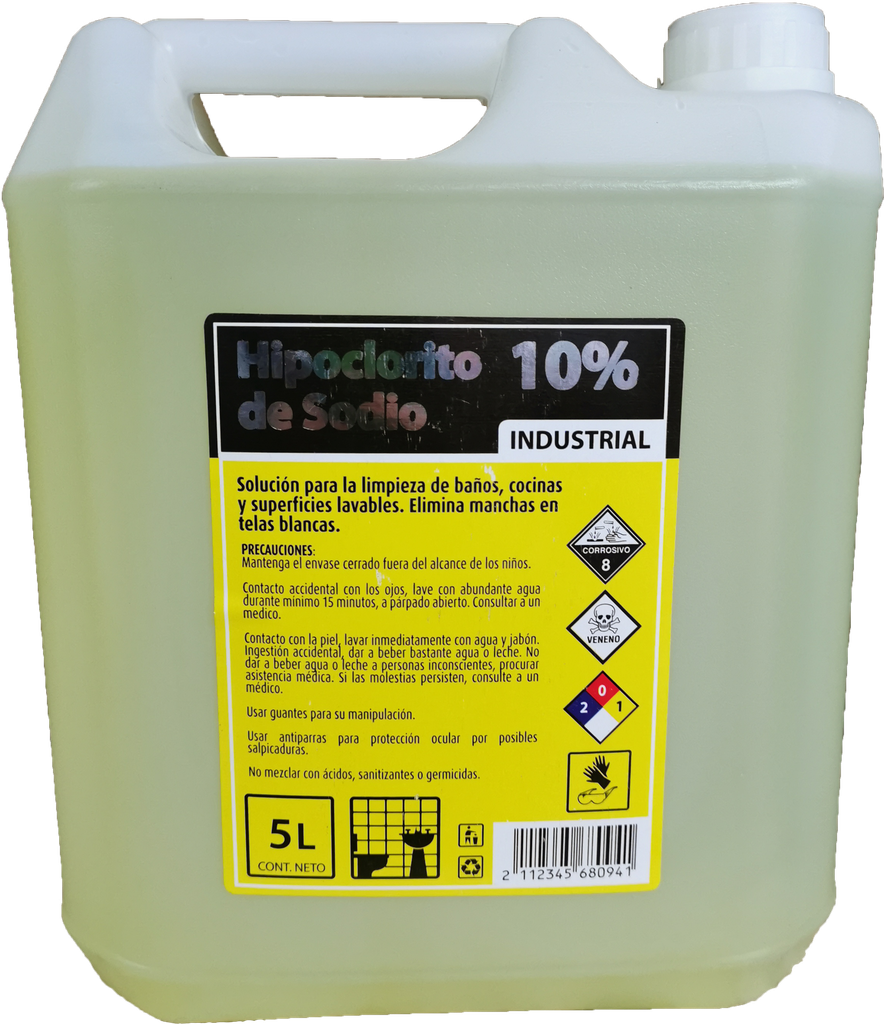 HIPOCLORITO DE SODIO 10%, FURET 5LTS