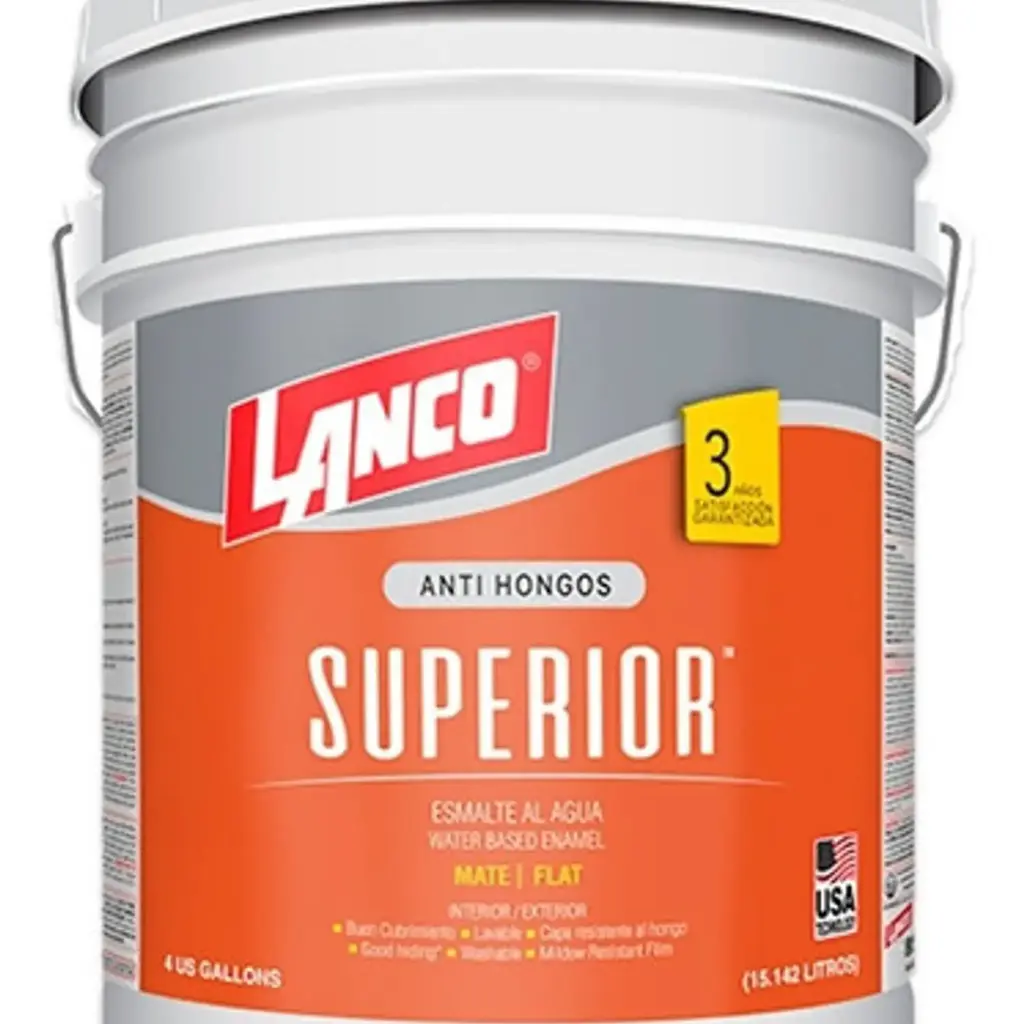ESMALTE AL AGUA SUPERIOR LANCO MATE BLANCO TINETA