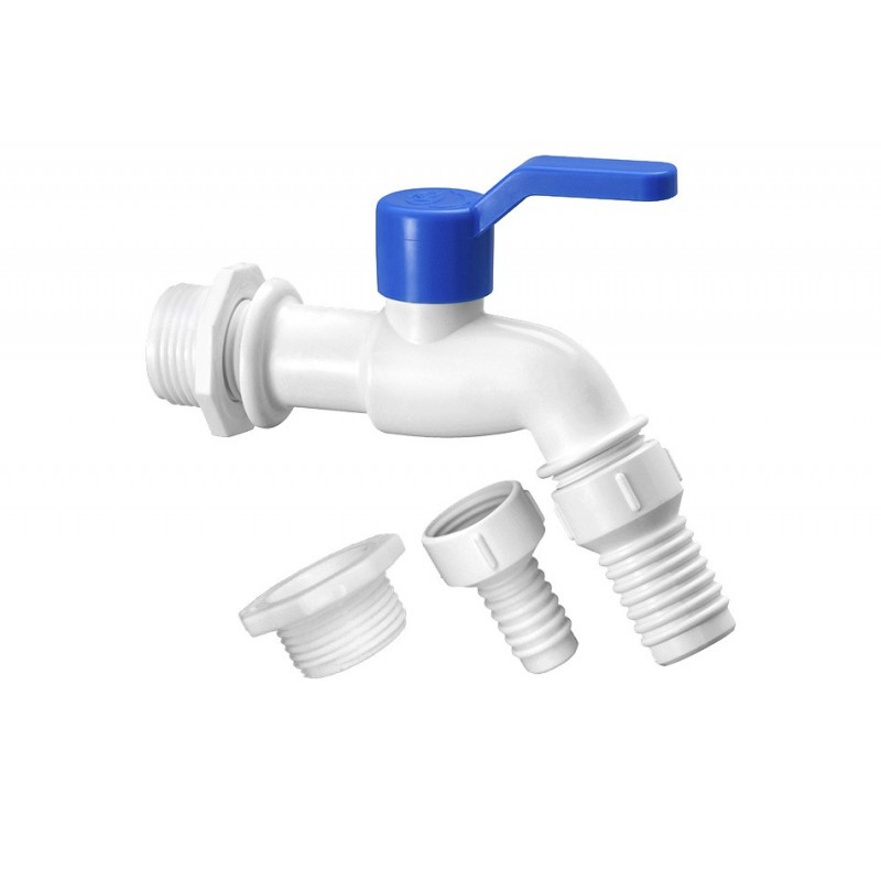 LLAVE JARDIN 1/2 - 3/4 HOFFENS PLAST BLANCO