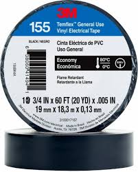Z2/ CINTA ELECTRICA AISLANTE 3M NEGRA 19mm x 9.14m x 0.15mm