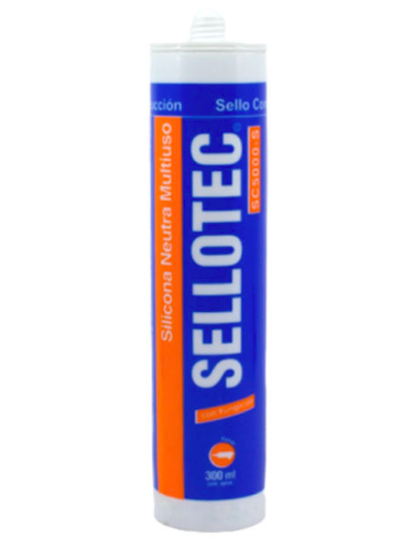 E1/C3 SILICONA ACETICA NEGRA SELLOTEC 280ML