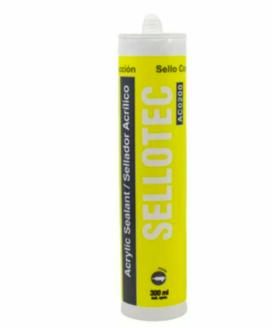 E1/C3 SILICONA ACRILICO PINTABLE BLANCA SELLOTEC  300ML