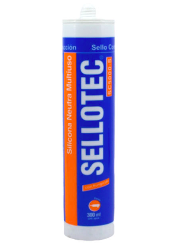 E1/C3 SILICONA NEUTRA HOJALATERA GRIS SELLOTEC 300ML