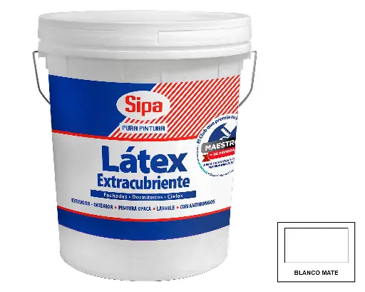 E1/B5 LATEX EXTRACUBRIENTE BLANCO SIPA TINETA 4GL