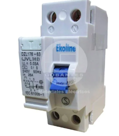 INTERRUPTOR DIFERENCIAL 2X25A 30MA EKOLINE