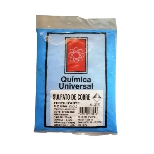 SULFATO COBRE QUIM.UNI 1/2 KG