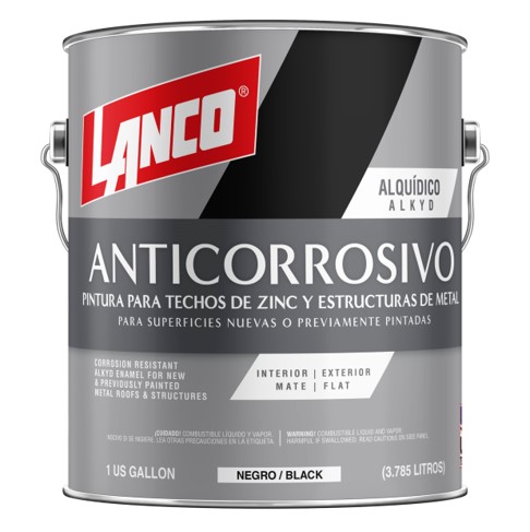 LANCO ANTI.CORR. PINT TECHOS Y ESTRUC NEGRO GL 