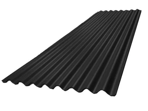 ZINC ACANALADO PREPINTADO NEGRO 0.35 X  2MTS