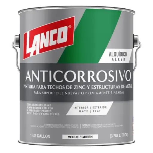TINETA PINTURA DE TECHO LANCO VERDE 5GL