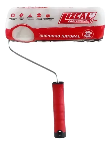 RODILLO LIZCAL CHIPORRO 18CM (MANGO ROJO)